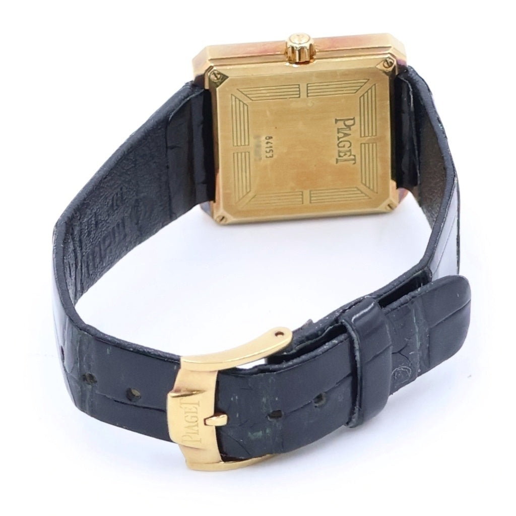 PIAGET(ピアジェ) プロトコール 白文字盤 YG×革/手巻き イエローゴールド 腕時計 84153 レディース