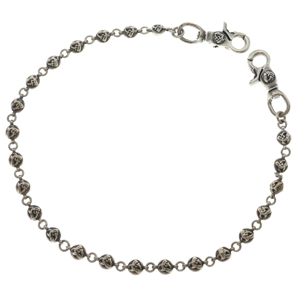 CHROME HEARTS(クロムハーツ) 2BALL LONG-S/2クリップロング#2ケルティックボール ウォレットチェーン シルバー