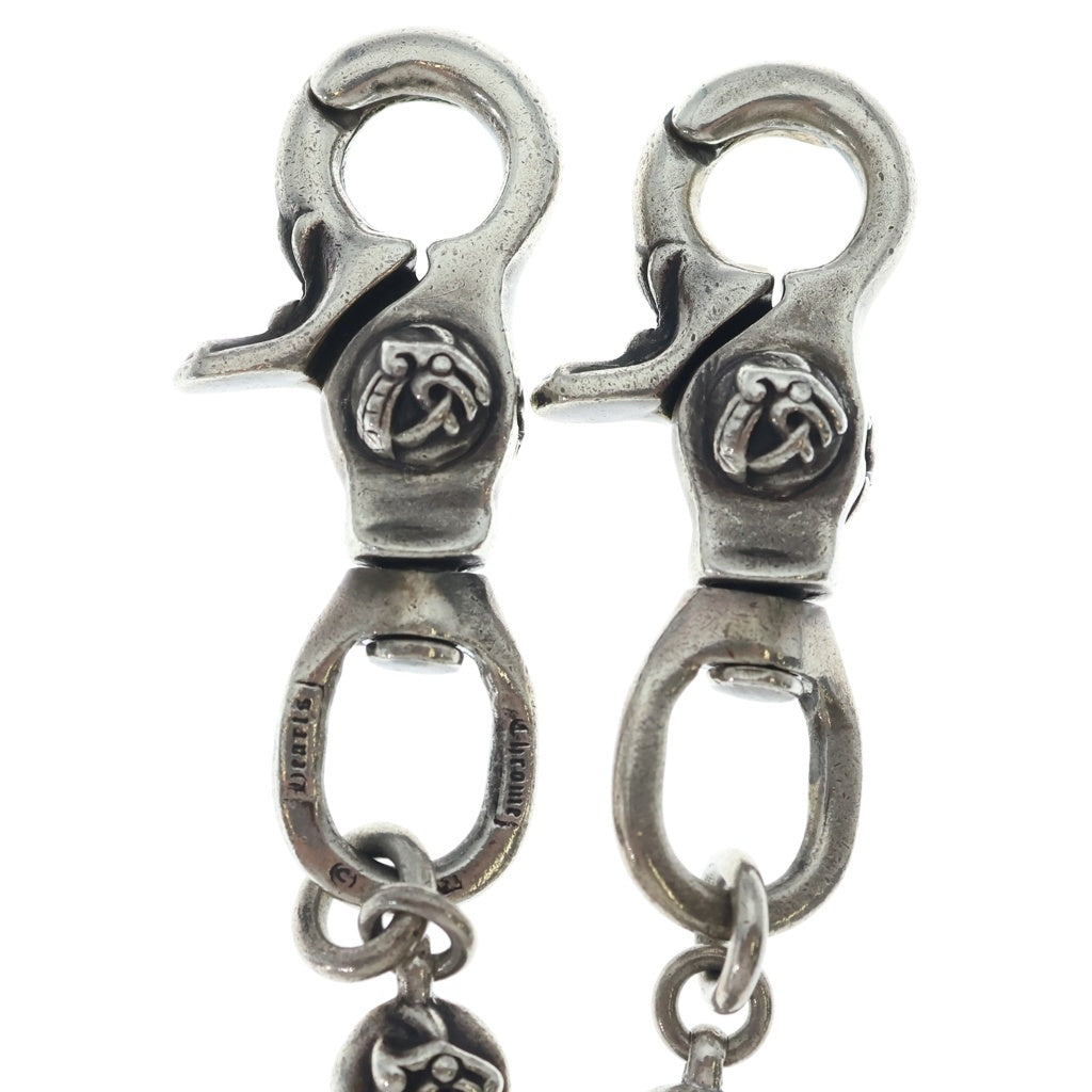 CHROME HEARTS(クロムハーツ) 2BALL LONG-S/2クリップロング#2ケルティックボール ウォレットチェーン シルバー