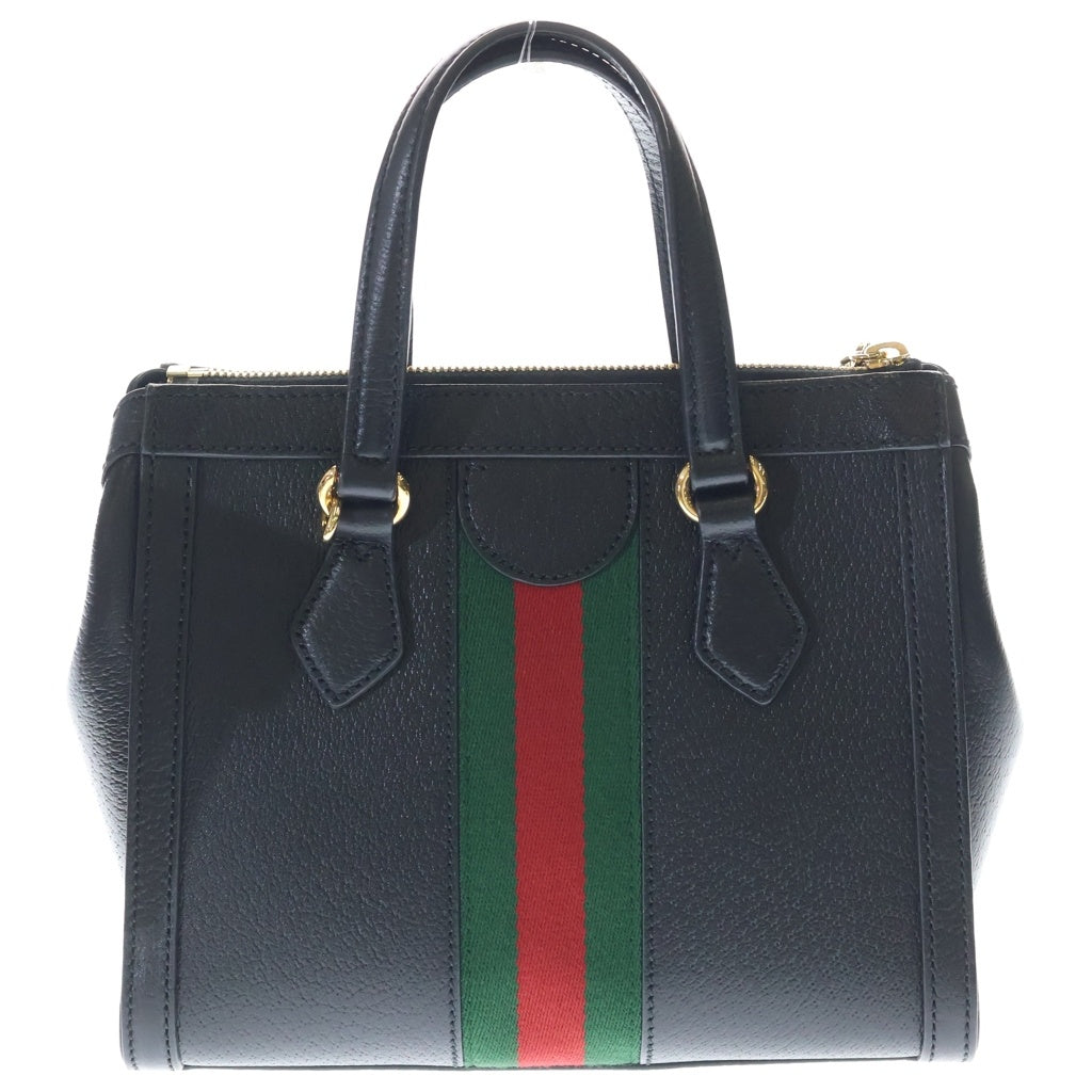 GUCCI(グッチ) オフィディア 2WAYハンドバッグ ショルダーバッグ ブラック レザー 719882 ゴールド金具 レディース
