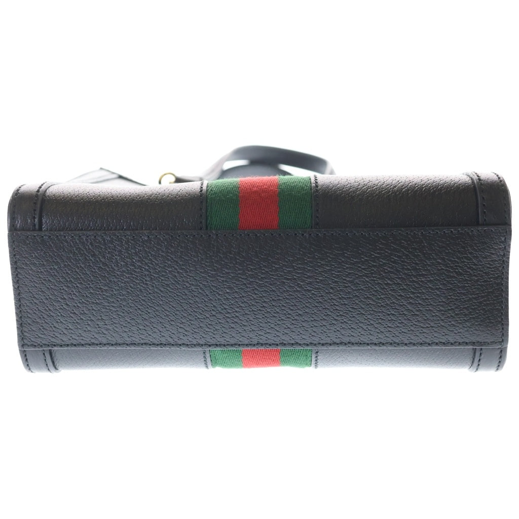 GUCCI(グッチ) オフィディア 2WAYハンドバッグ ショルダーバッグ ブラック レザー 719882 ゴールド金具 レディース