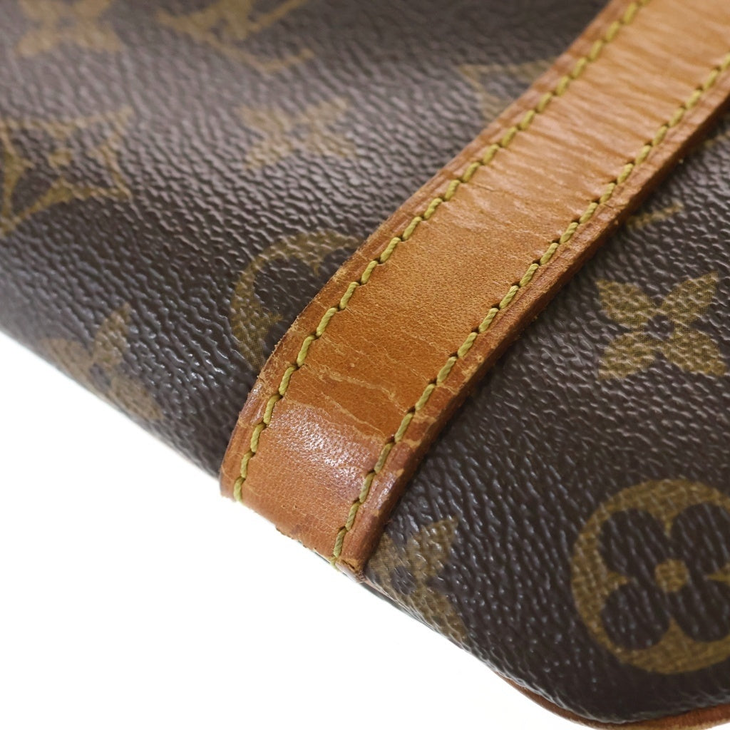 LOUIS VUITTON(ルイヴィトン) モノグラム サックショッピング トートバッグ ハンドバッグ ブラウン レザー×PVC M51108 ゴールド金具 レディース