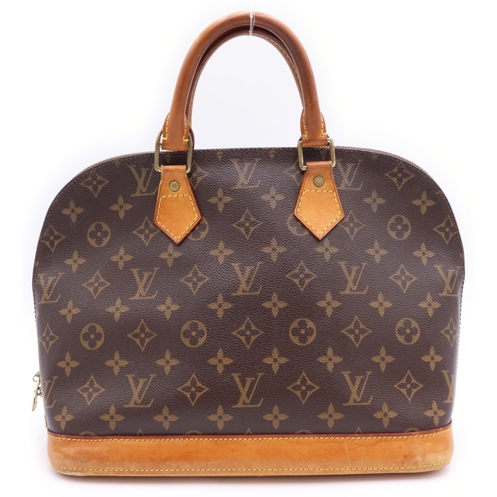LOUIS VUITTON(ルイヴィトン) モノグラム アルマPM ハンドバッグ ブラウン レザー×PVC M53151 ゴールド金具 レディース