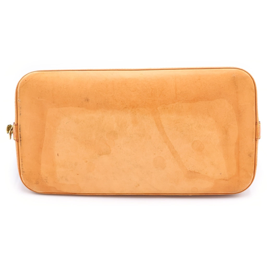 LOUIS VUITTON(ルイヴィトン) モノグラム アルマPM ハンドバッグ ブラウン レザー×PVC M53151 ゴールド金具 レディース
