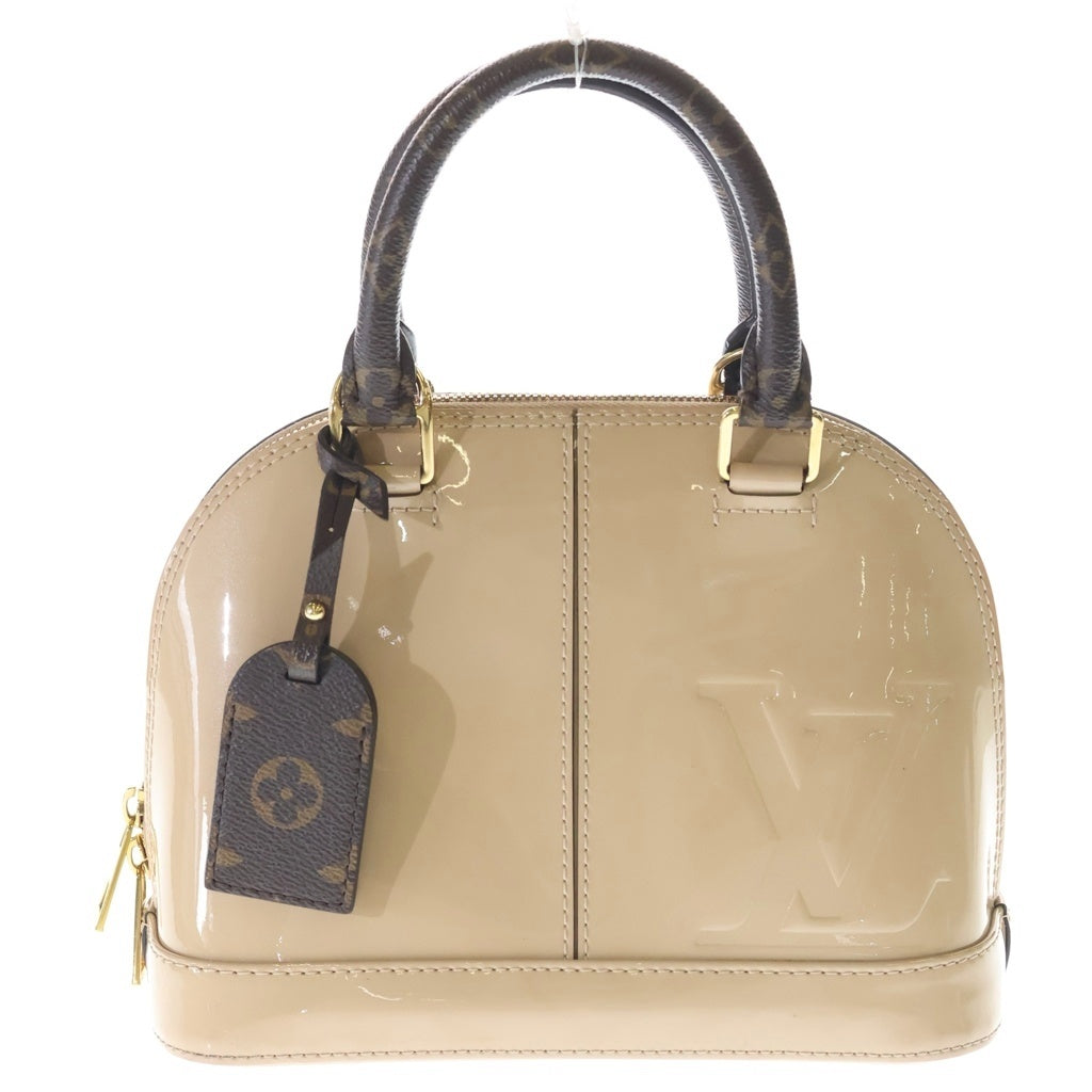 LOUIS VUITTON(ルイヴィトン) ルイヴィトン アルマBB 2WAYハンドバッグ ショルダーバッグ ベージュ×ブラウン レザー×パテント M51949 ゴールド金具 レディース