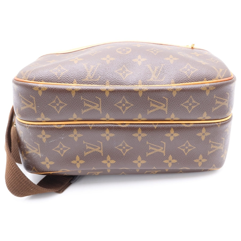 LOUIS VUITTON(ルイヴィトン) モノグラム リポーターPM ショルダーバッグ ブラウン レザー×PVC M45254 ゴールド金具 レディース