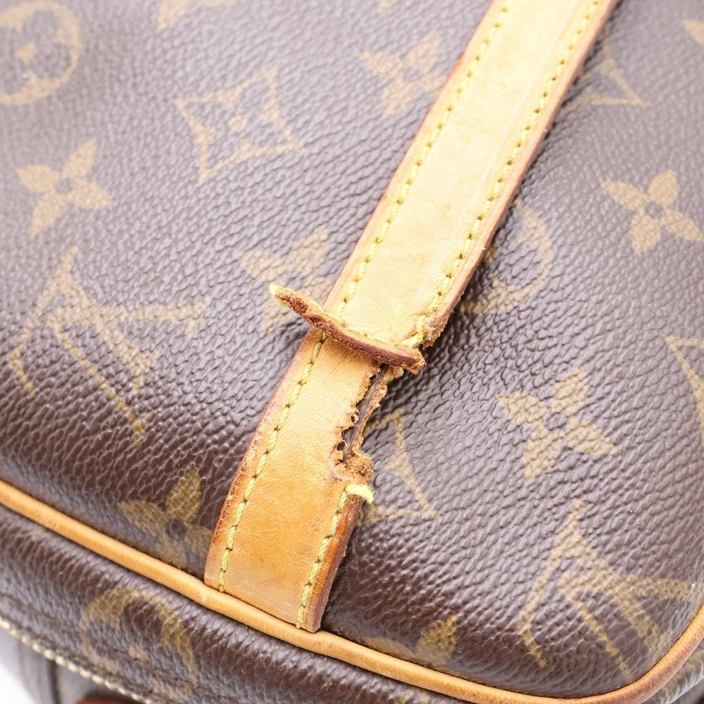 LOUIS VUITTON(ルイヴィトン) モノグラム リポーターPM ショルダーバッグ ブラウン レザー×PVC M45254 ゴールド金具 レディース