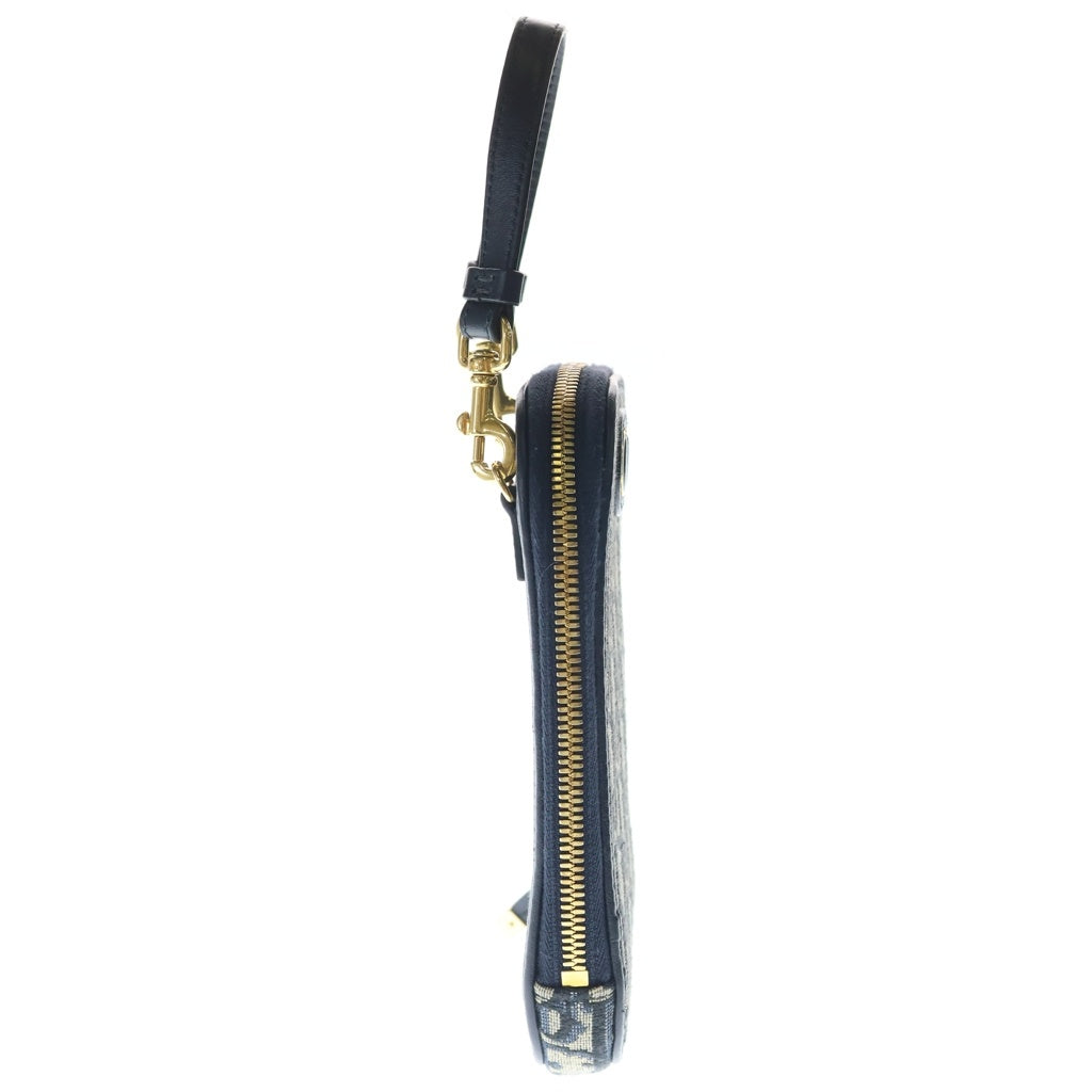 Christian Dior(クリスチャンディオール) 30 モンテーニュ フォンホルダー オブリーク キャンバス レザー 2WAY ハンド チェーン ショルダーバッグ ゴールド金具 ネイビー レディース