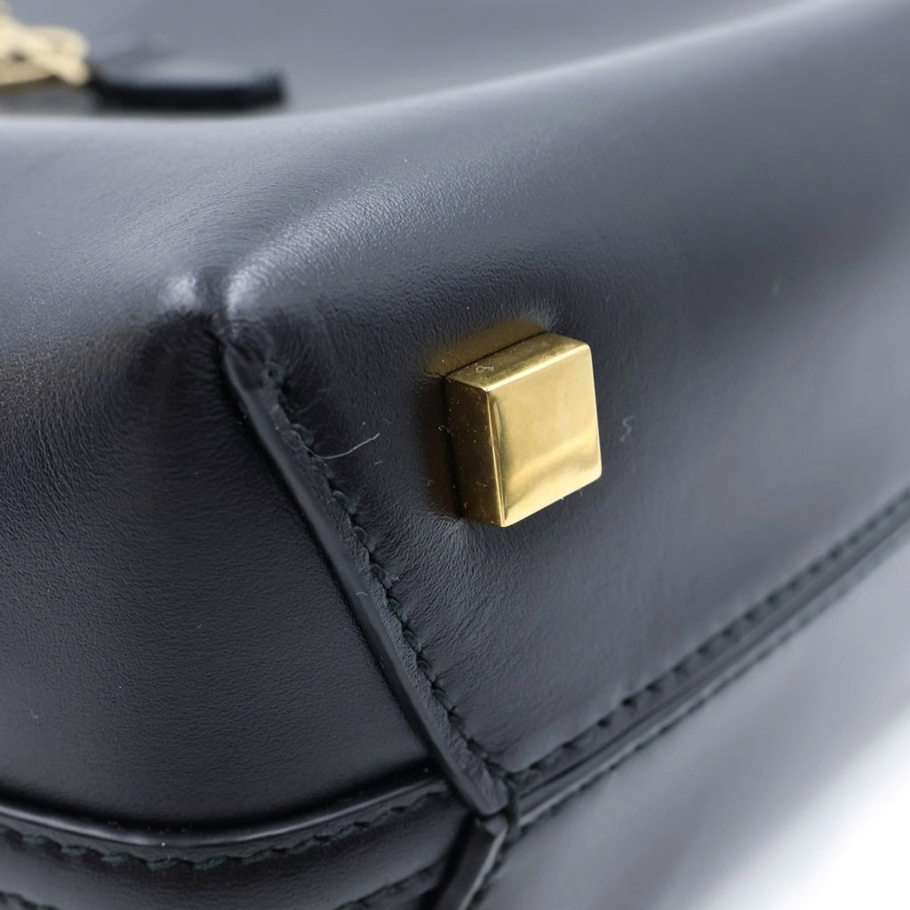 SAINT LAURENT PARIS(サンローランパリ) LE37 ミニ バケットバッグ カサンドラロゴ レザー 2WAY ハンド ショルダーバッグ ゴールド金具 ブラック 765870 レディース