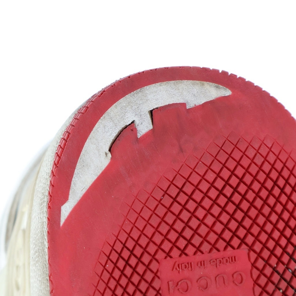 GUCCI(グッチ) BASKET SNEAKER GGスプリーム バスケット ハイカットスニーカー シューズ レザー ラバー ホワイト 673077