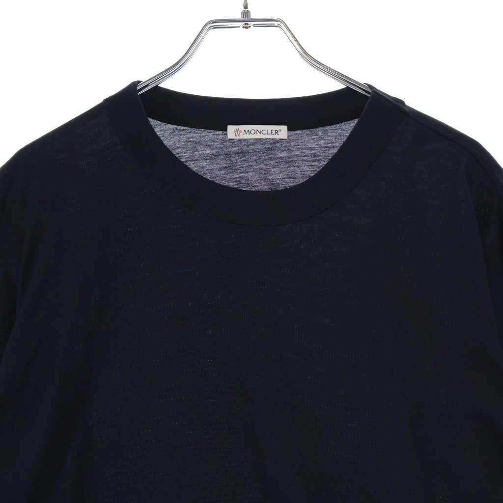 MONCLER(モンクレール) サイドロゴ クルーネック長袖Tシャツ ロングTシャツ ブラック G10918