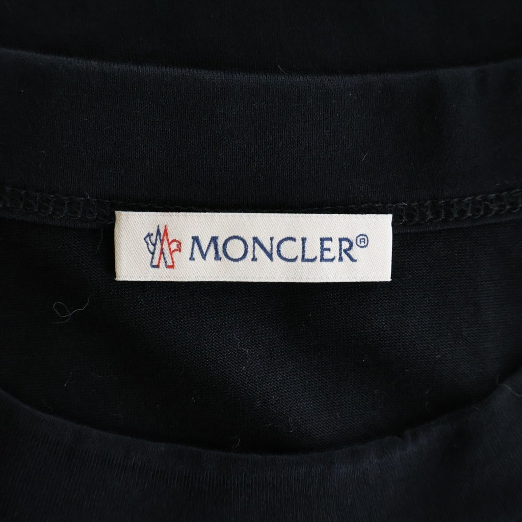 MONCLER(モンクレール) サイドロゴ クルーネック長袖Tシャツ ロングTシャツ ブラック G10918