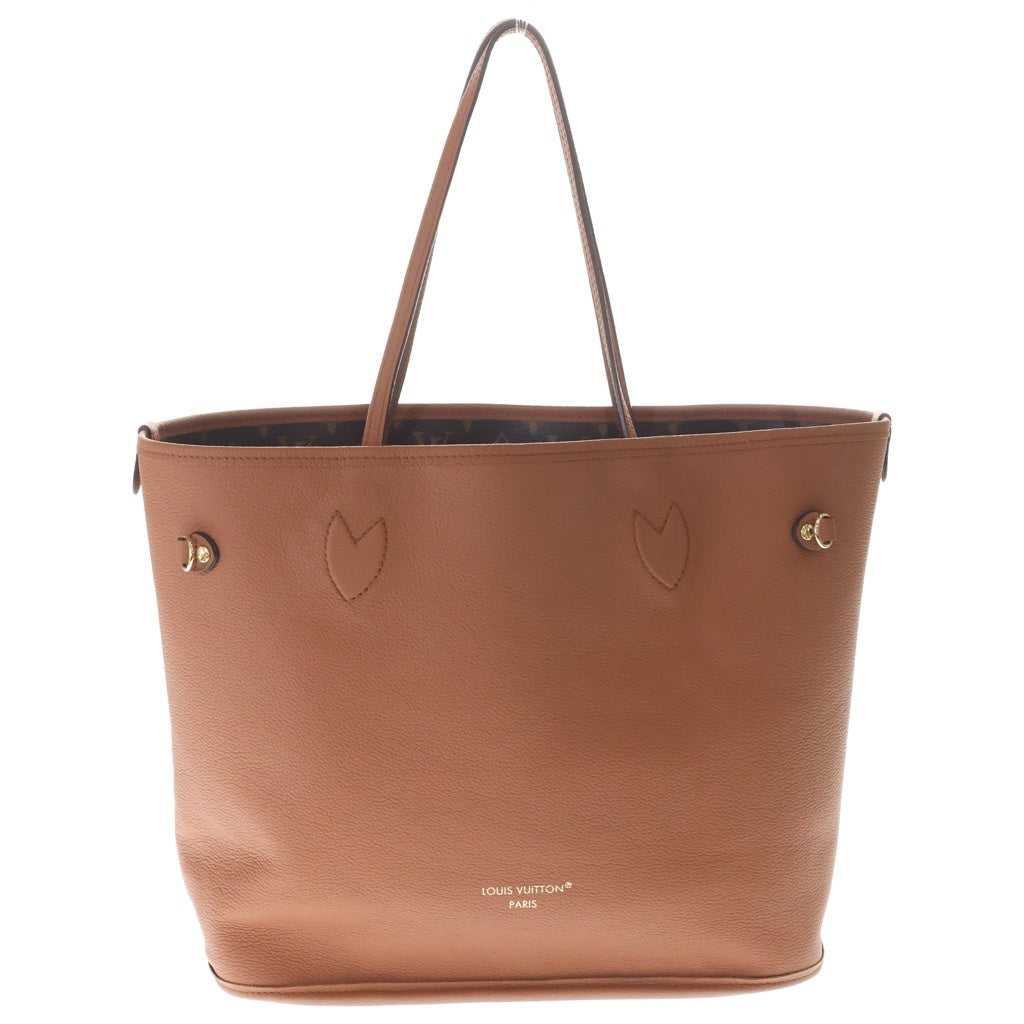 LOUIS VUITTON(ルイヴィトン) ネヴァーフル・インサイドアウトMM ハンドバッグ トートバッグ ブラウン レザー×PVC M12061 ゴールド金具 レディース