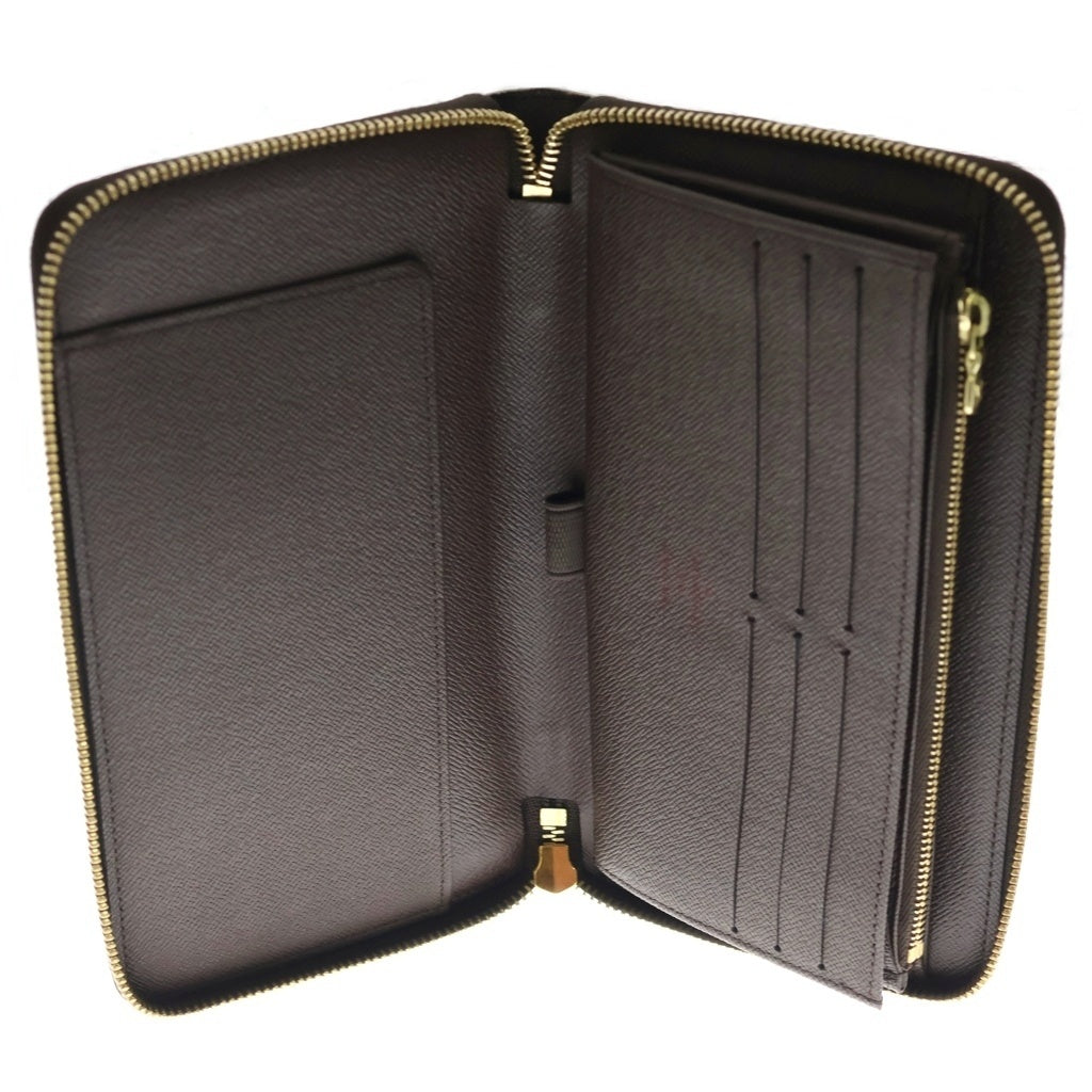 LOUIS VUITTON(ルイヴィトン) ダミエ ジッピー オーガナイザー ロングウォレット 長財布 PVC レザー ブラウン N60003