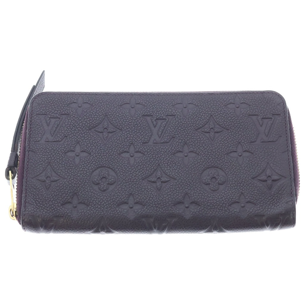 LOUIS VUITTON(ルイヴィトン) ノグラムアンプラント ポルトフォイユスクレットロン ロングウォレット ラウンドファスナー 長財布 レザー パープル M60298 レディース