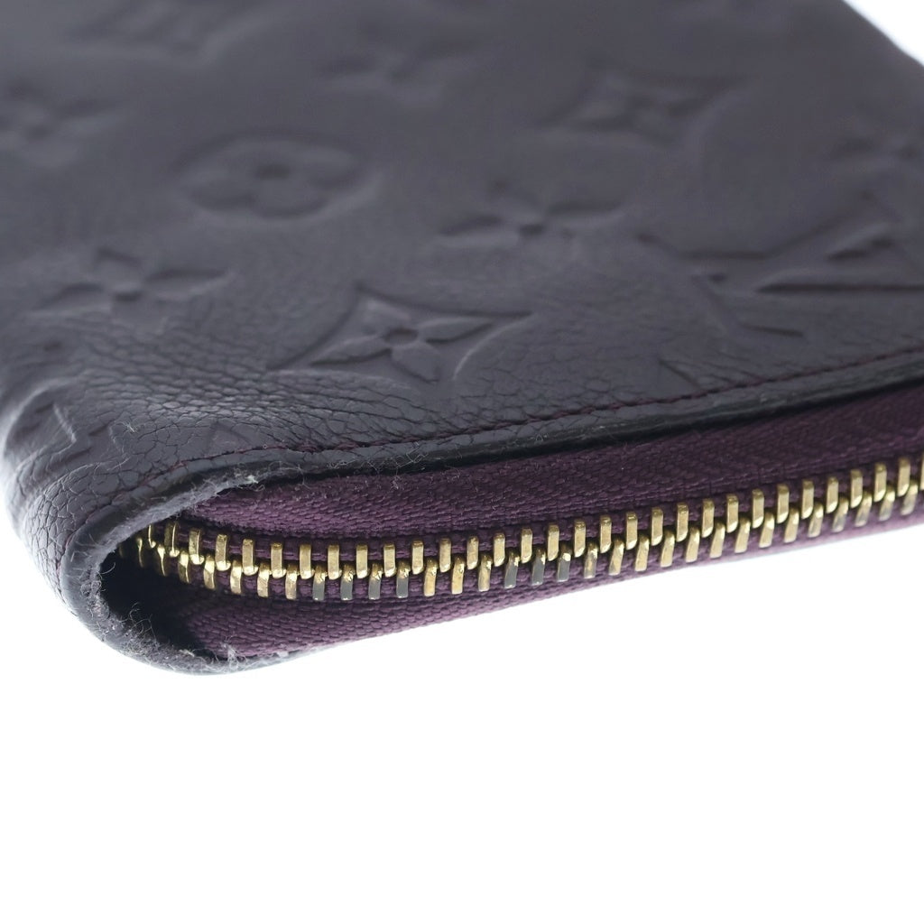 LOUIS VUITTON(ルイヴィトン) ノグラムアンプラント ポルトフォイユスクレットロン ロングウォレット ラウンドファスナー 長財布 レザー パープル M60298 レディース