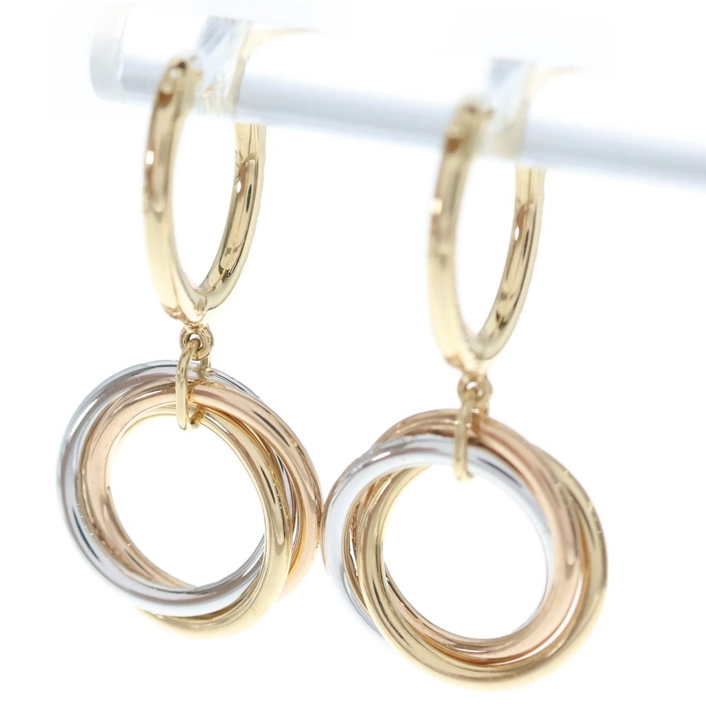 Cartier(カルティエ) トリニティ ピアス セミパヴェダイヤ YG×PG×WG 750 レディース