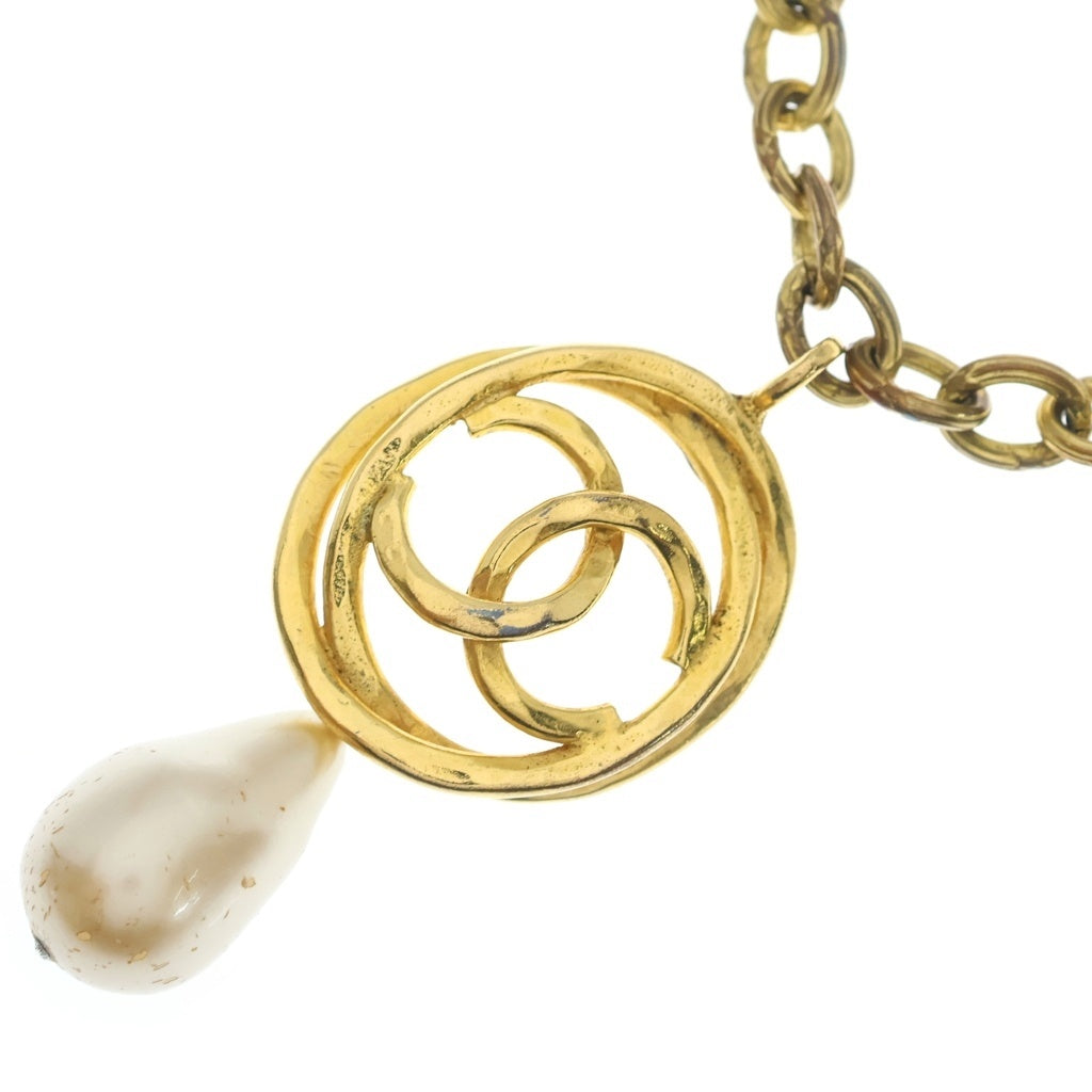 CHANEL(シャネル) ココマーク ヴィンテージ ネックレス チェーンネックレス フェイクパール メタル ゴールド レディース