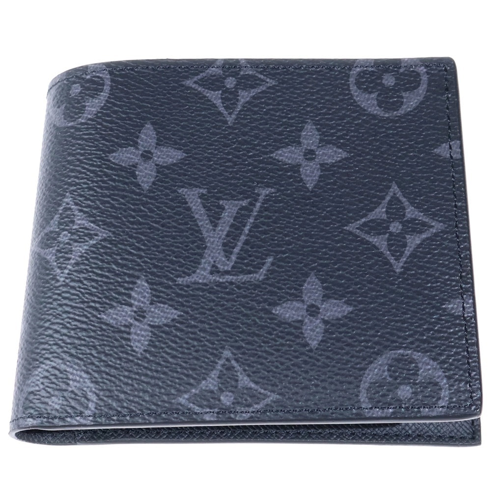LOUIS VUITTON(ルイヴィトン) モノグラムエクリプス ポルトフォイユマルコNM 二つ折り財布 コンパクトウォレット ブラック PVC×レザー M62545