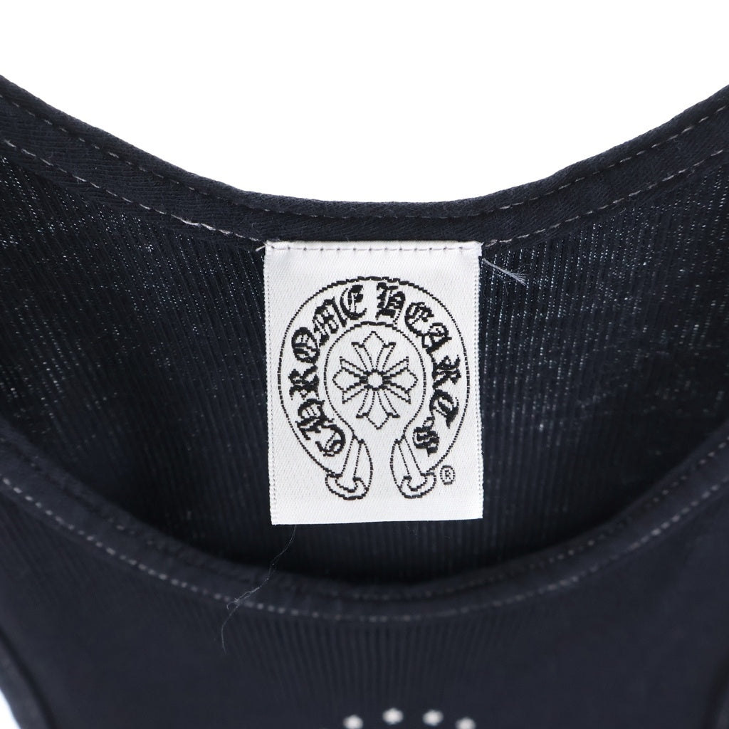 CHROME HEARTS(クロムハーツ) メイプルソーププリント リブタンクトップ ブラック コットン