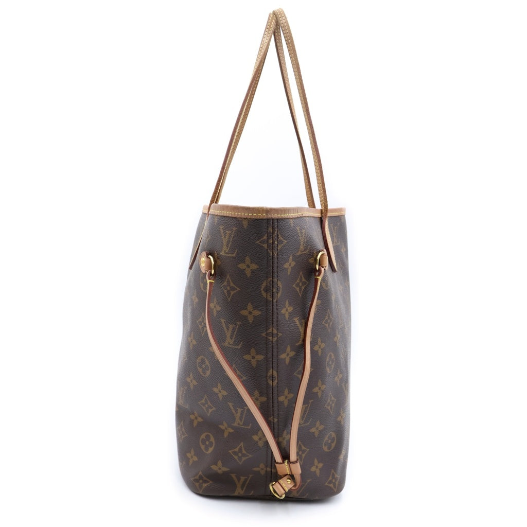 LOUIS VUITTON(ルイヴィトン) モノグラム ネヴァーフルMM 新型 トートバッグ ハンドバッグ ブラウン レザー×PVC M41178 ゴールド金具 レディース