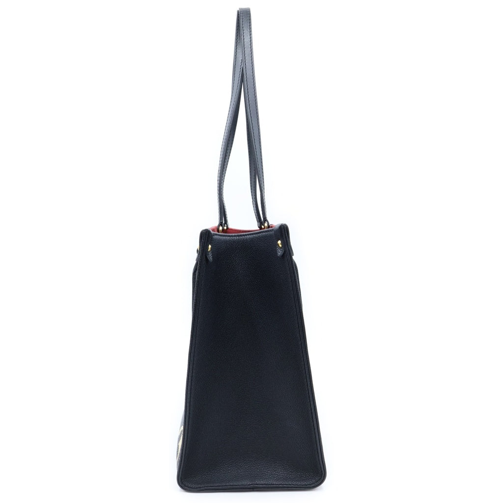 LOUIS VUITTON(ルイヴィトン) モノグラムアンプラントオンザゴーMM ハンド トートバッグ ゴールド金具 ブラック M45495 RFID レディース