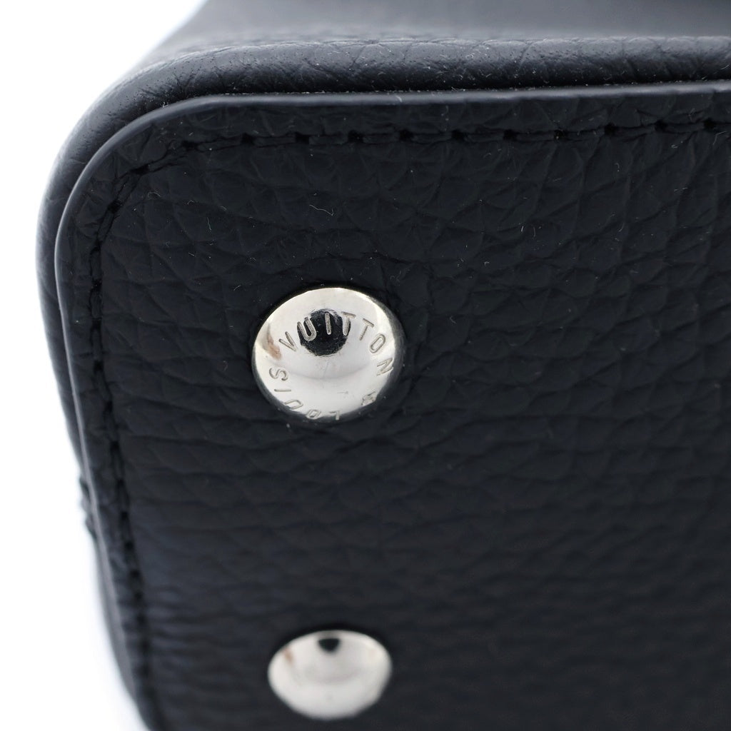 LOUIS VUITTON(ルイヴィトン) カプシーヌ MINI トリヨンレザー 2WAYショルダーバッグ ハンドバッグ ブラック M26351 シルバー金具 レディース