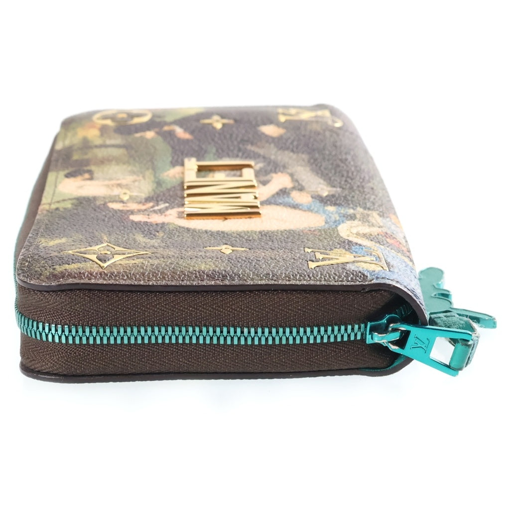 LOUIS VUITTON(ルイヴィトン) ×ジェフクーンズ モノグラムセルティ マスターズコレクション 草上の昼食 ジッピーウォレット PVC レザー ラウンドファスナー長財布 カーキ系 M64602 SP2168