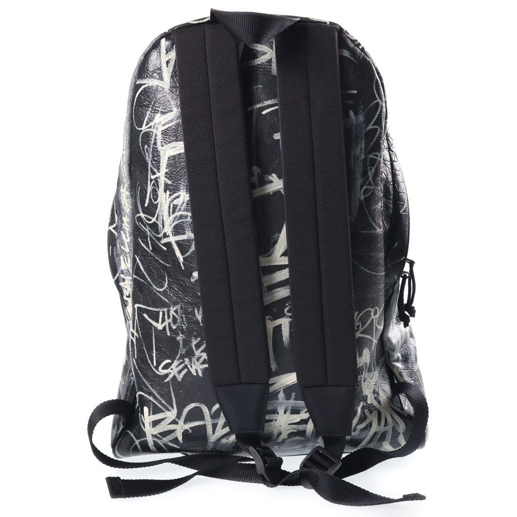 BALENCIAGA(バレンシアガ) エクスプローラー グラフィティ バックパック リュック ブラック×ホワイト レザー 503221