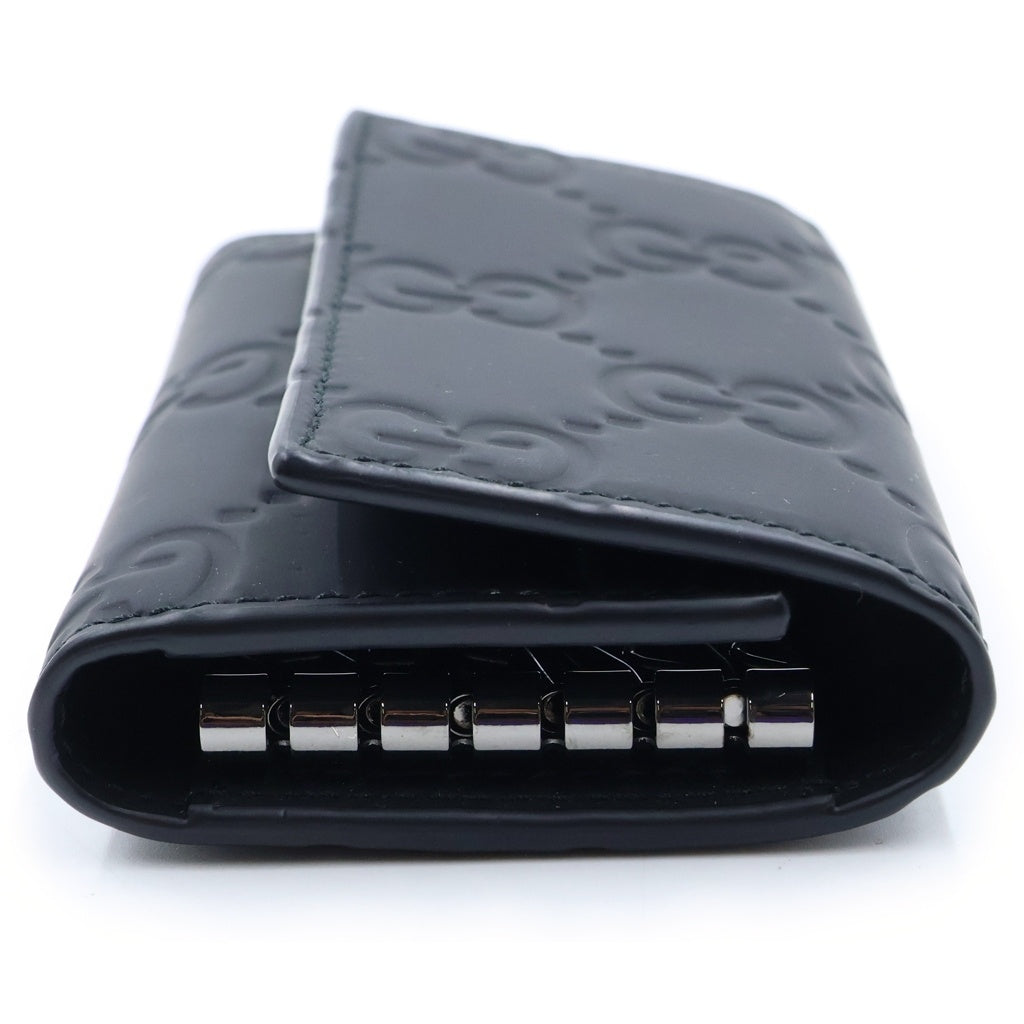 GUCCI(グッチ) ラバーエフェクト キーケース キーホルダー ブラック ラバー 771312 ブラック金具 レディース