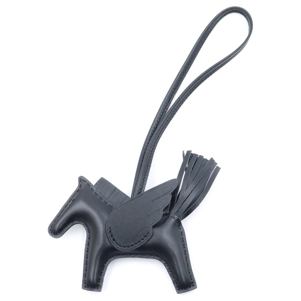 HERMES(エルメス) ロデオ ペガサス チャームPM バックチャーム キーホルダー G刻印 アニョーミロ ソーブラック レディース