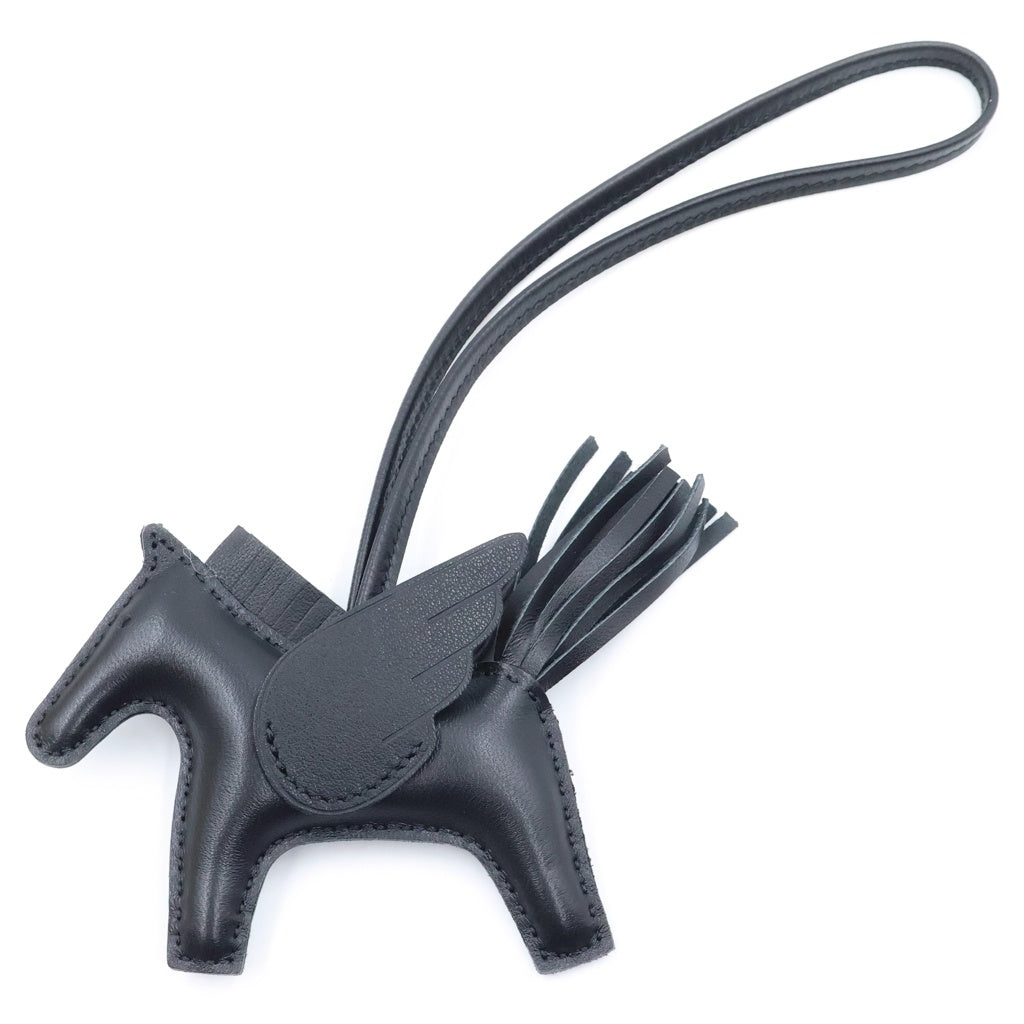 HERMES(エルメス) ロデオ ペガサス チャームPM バックチャーム キーホルダー G刻印 アニョーミロ ソーブラック レディース