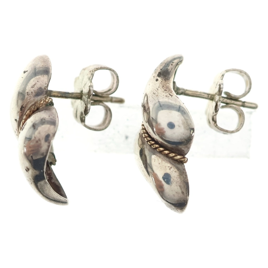 TIFFANY & Co.(ティファニー) ツイストシェル ピアス シルバー×イエローゴールド 925/K14