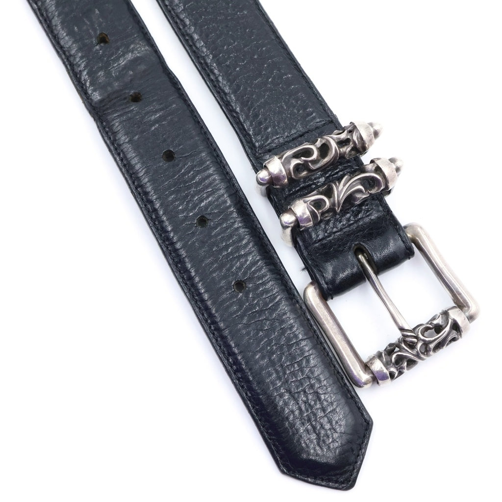 CHROME HEARTS(クロムハーツ) BLT ROLLER 3PC1.5inch 3PCローラーバックル レザーベルト シルバー BCA357
