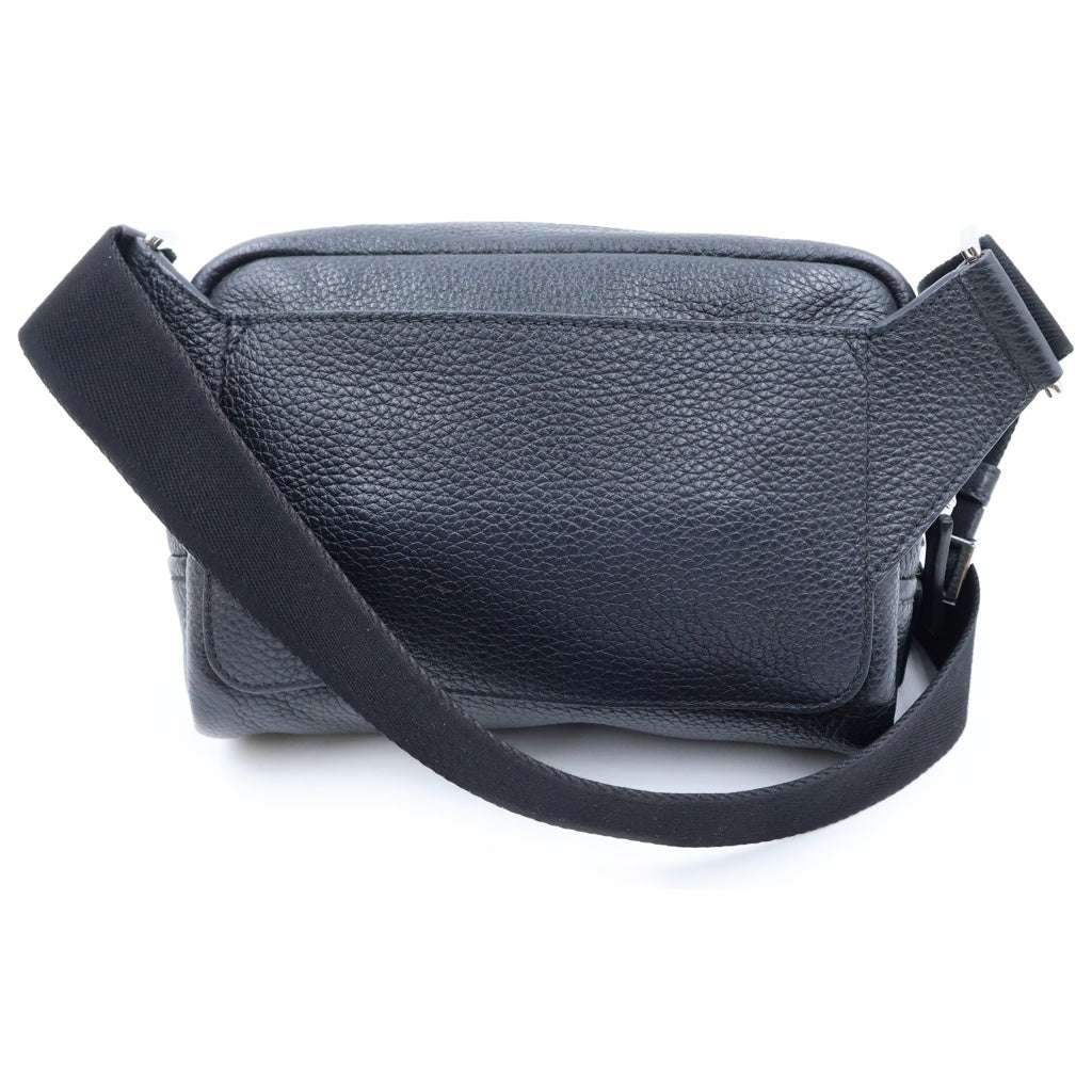 PRADA(プラダ) ヴィッテロダイノレザー ショルダーバッグ トライアングルロゴ レザー ブラック 2VH184 レディース