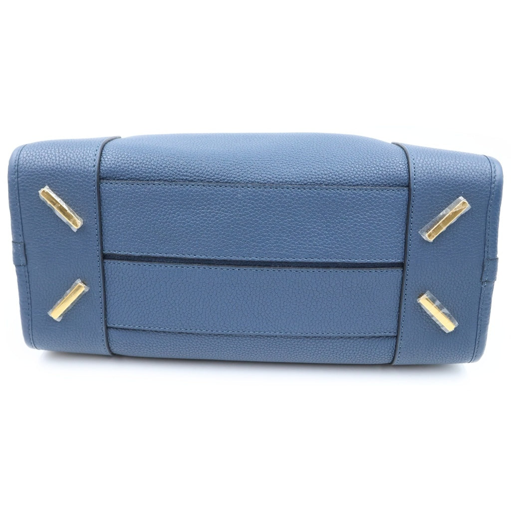 LOEWE(ロエベ) アマソナ28 2WAYハンドバッグ ショルダーバッグ ボストンバッグ ネイビー レザー ゴールド金具 レディース