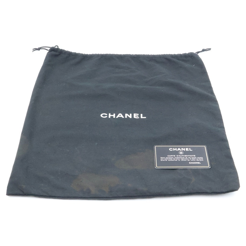 CHANEL(シャネル) チョコバー ワンショルダーバッグ ブラック×ホワイト キャンバス ゴールド金具 レディース