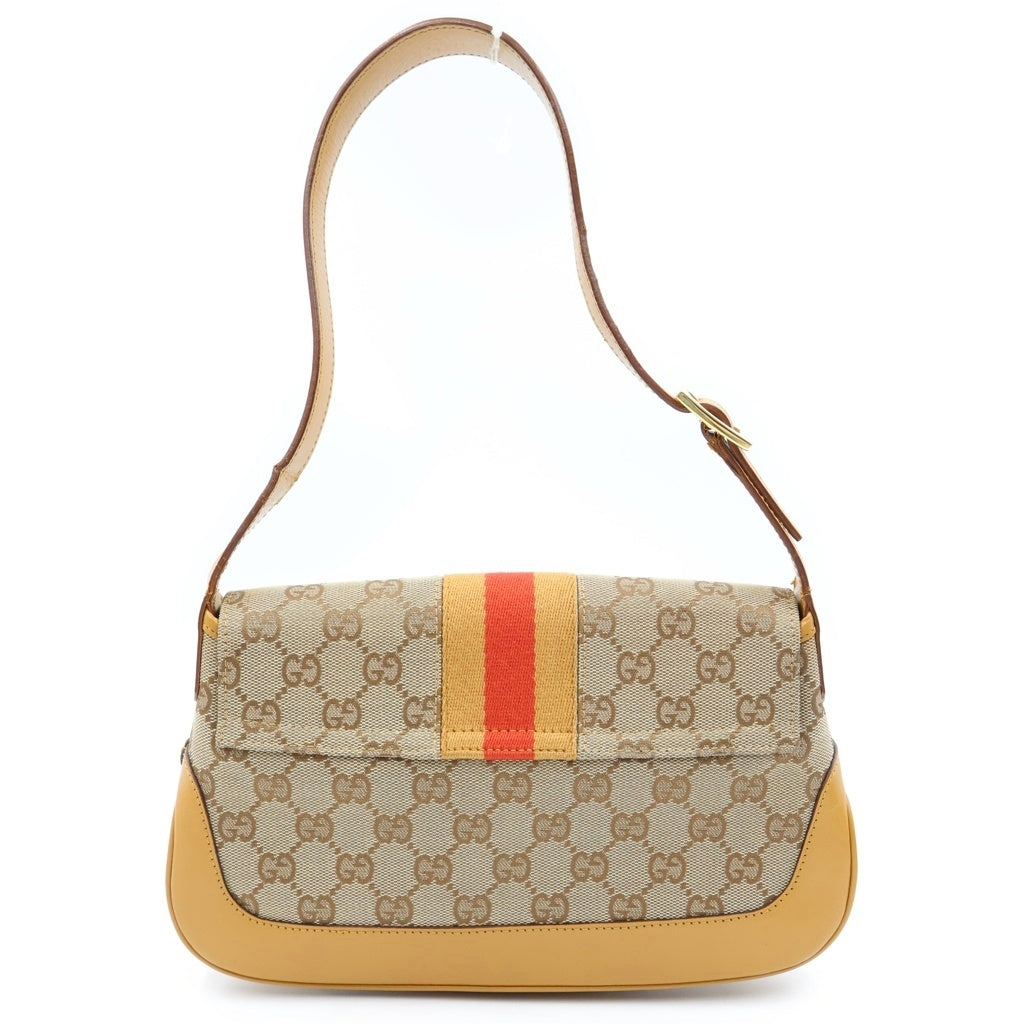 GUCCI(グッチ) ジャッキーライン ハンド ショルダーバッグ シェリーライン ウェブ GG柄 ベージュ/ブラウン 0013306 レディース