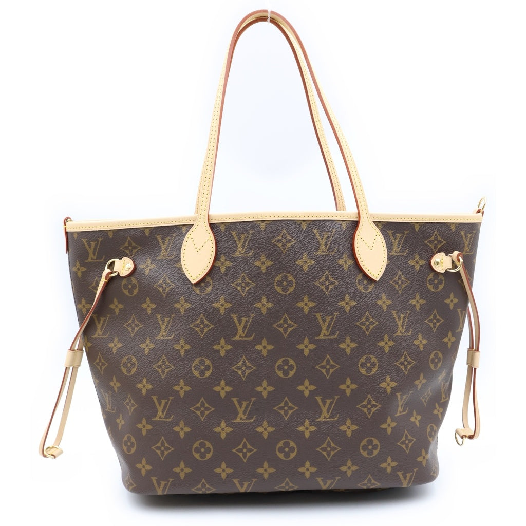 LOUIS VUITTON(ルイヴィトン) モノグラムリバーシブル ネヴァーフル・インサイドアウトMM ルージュサリ 2WAYハンドバッグ ショルダーバッグ ブラウン レザー×PVC M12096 ゴールド金具 レディース
