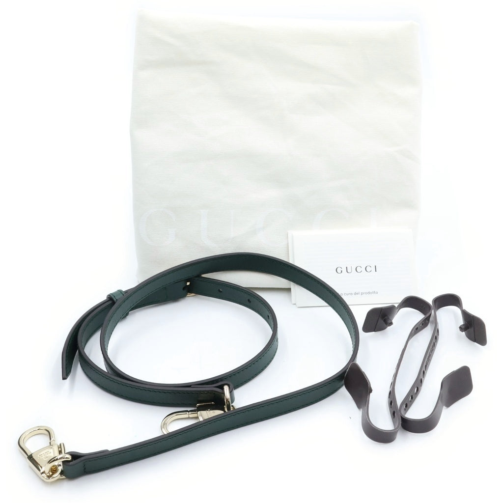 GUCCI(グッチ) ダイアナ バンブー 2WAYハンドバッグ ショルダーバッグ モスグリーン レザー 853226 ゴールド金具 レディース