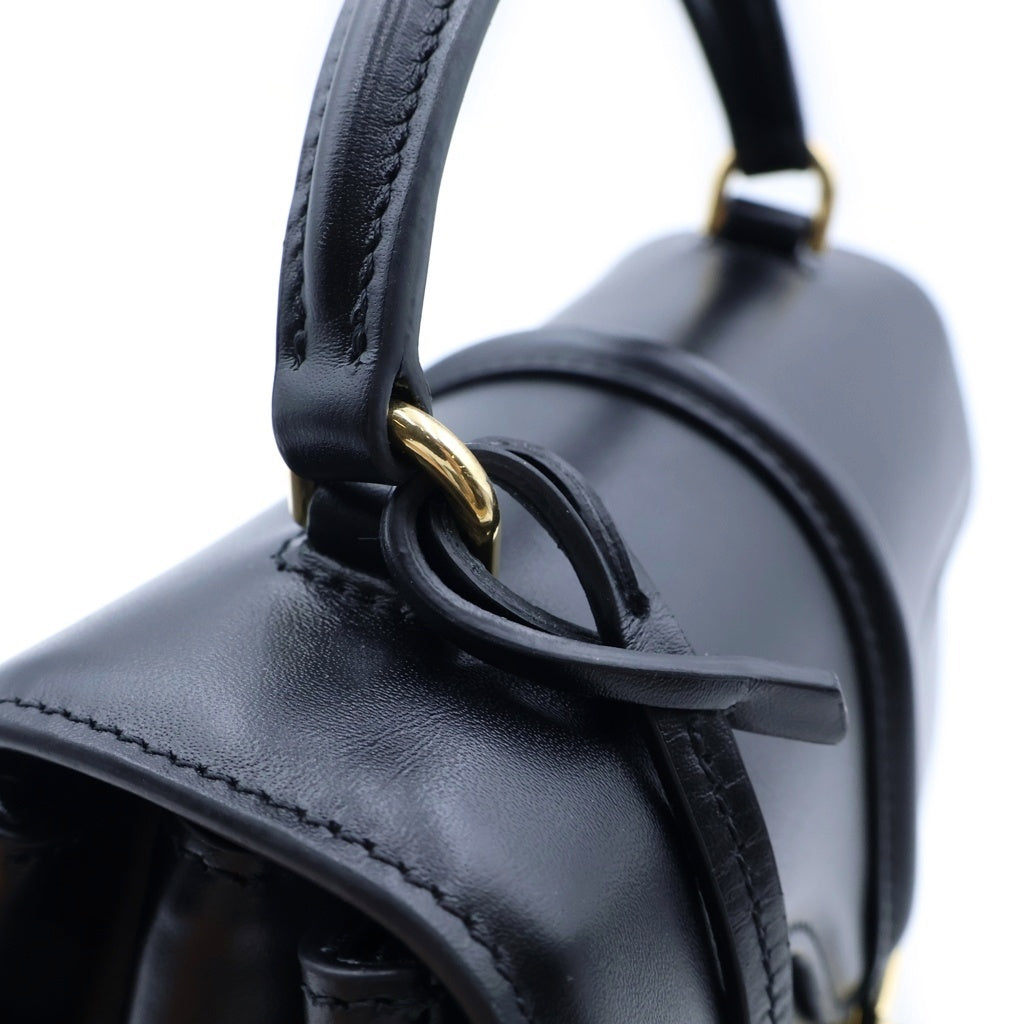 CELINE(セリーヌ) ミニ 16 セーズ ハンドバッグ 2wayショルダー レザー ブラック レディース