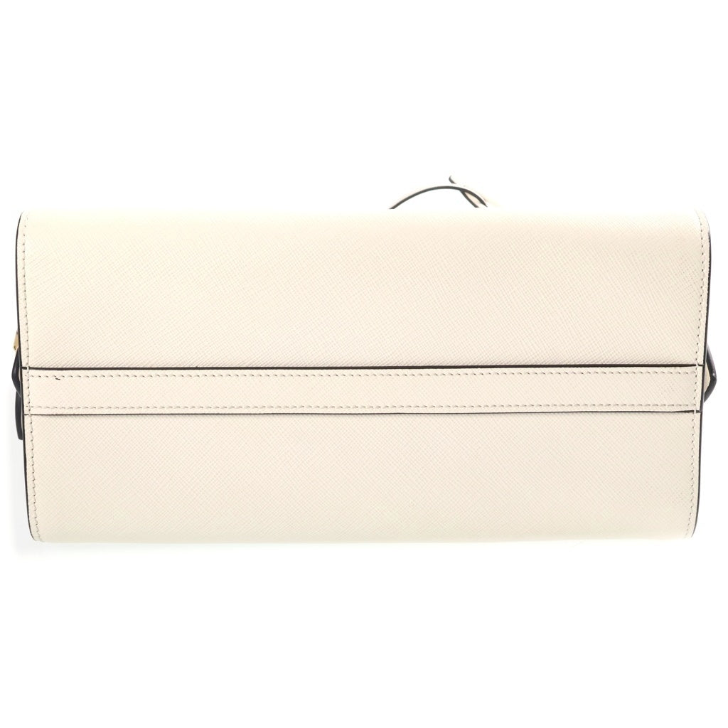 PRADA(プラダ) サフィアーノ 2WAYハンドバッグ ショルダーバッグ ホワイト レザー BN2316 ゴールド金具 レディース