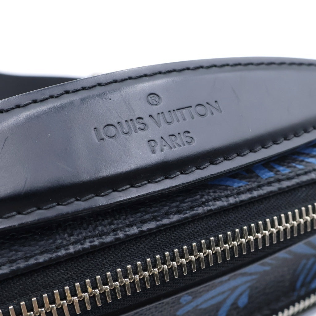 LOUIS VUITTON(ルイヴィトン) ダミエ グラフィット×クリストファー・ネメス アンブレール バムバッグ ショルダーバッグ ボディバッグ ブラック レザー×PVC N41289 シルバー金具