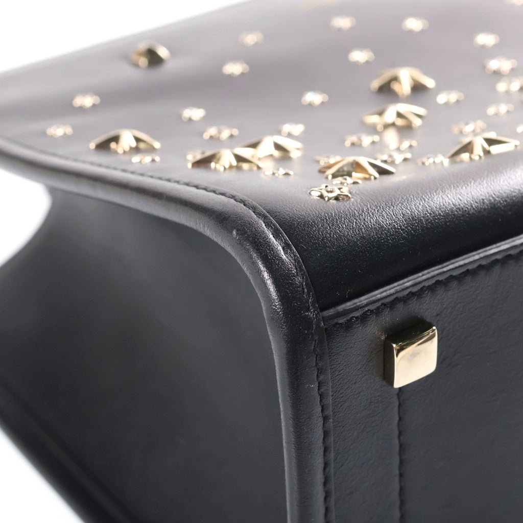 JIMMY CHOO(ジミーチュウ) アベニュー S トートバッグ スタッズ レザー ブラック レディース