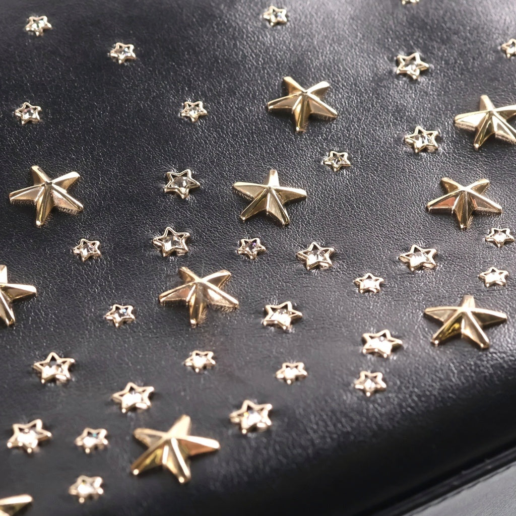 JIMMY CHOO(ジミーチュウ) アベニュー S トートバッグ スタッズ レザー ブラック レディース