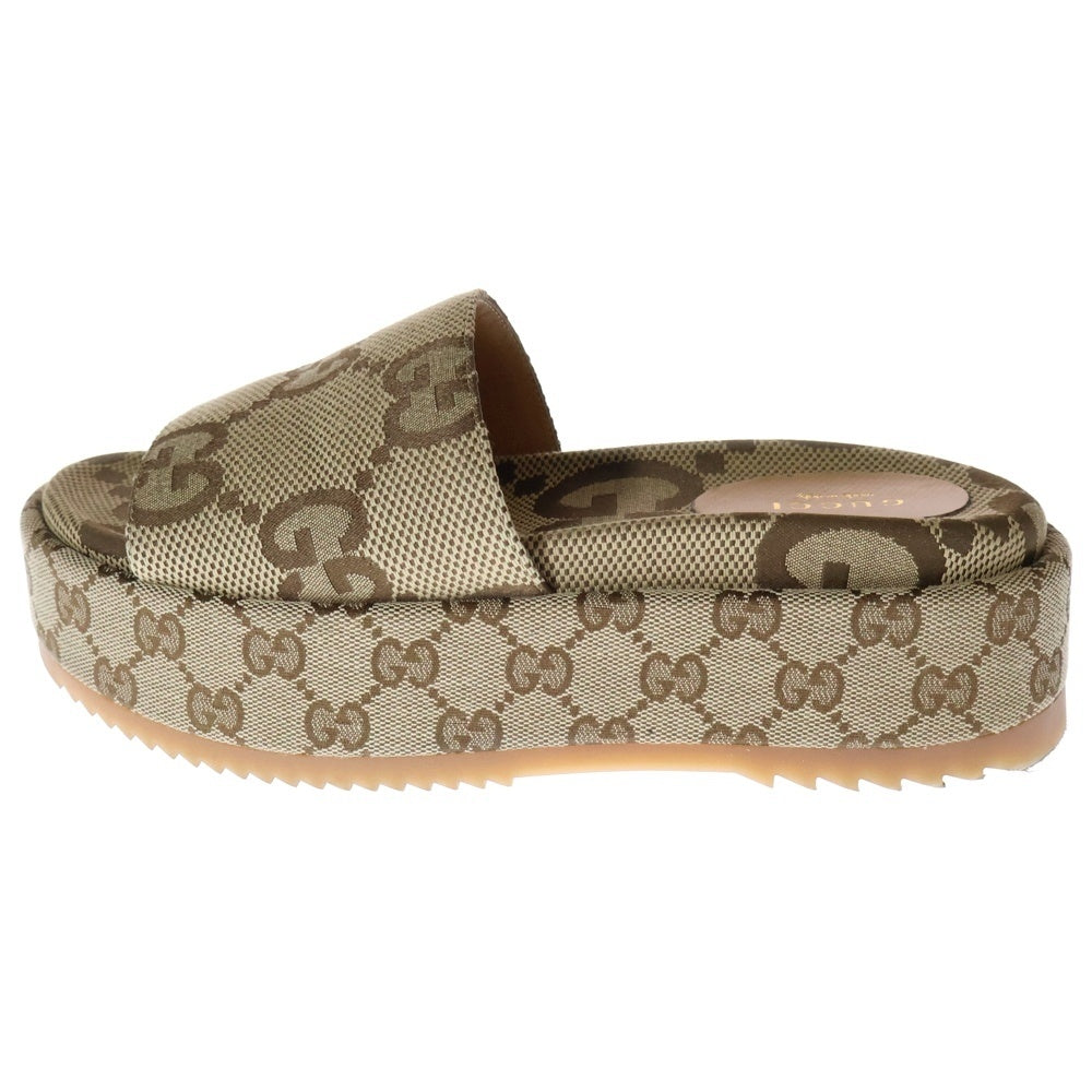 GUCCI(グッチ) プラットフォーム スライド サンダル ブラウン 623212 サイズ38