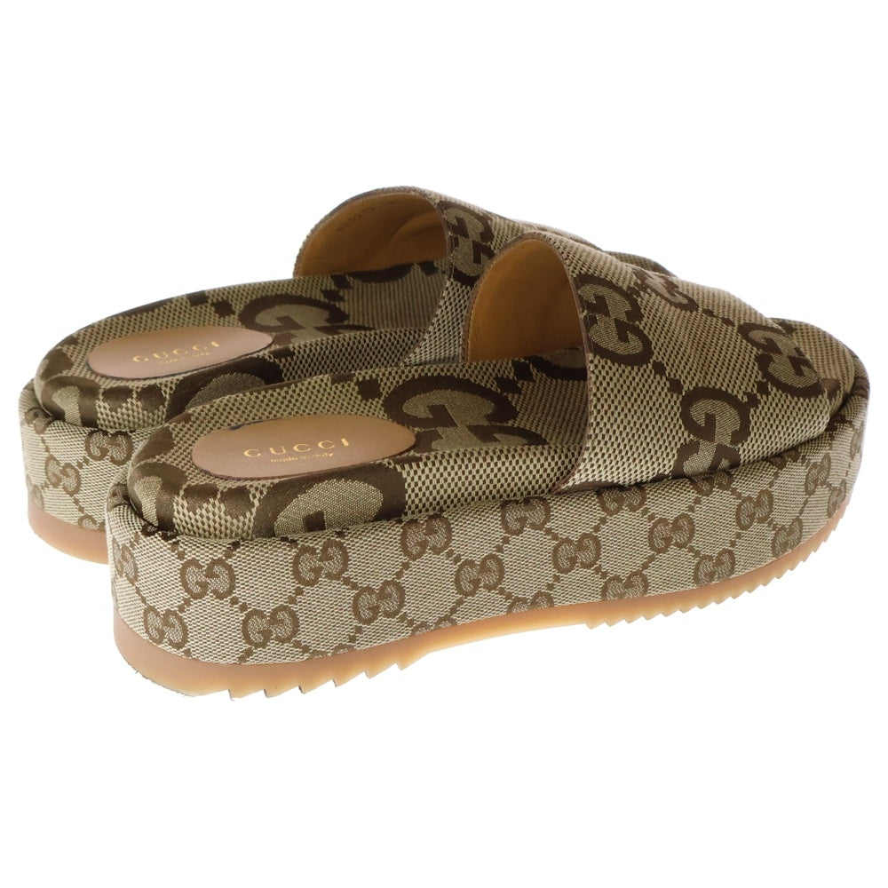 GUCCI(グッチ) プラットフォーム スライド サンダル ブラウン 623212 サイズ38
