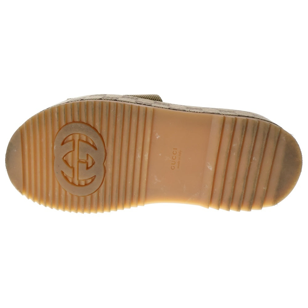 GUCCI(グッチ) プラットフォーム スライド サンダル ブラウン 623212 サイズ38