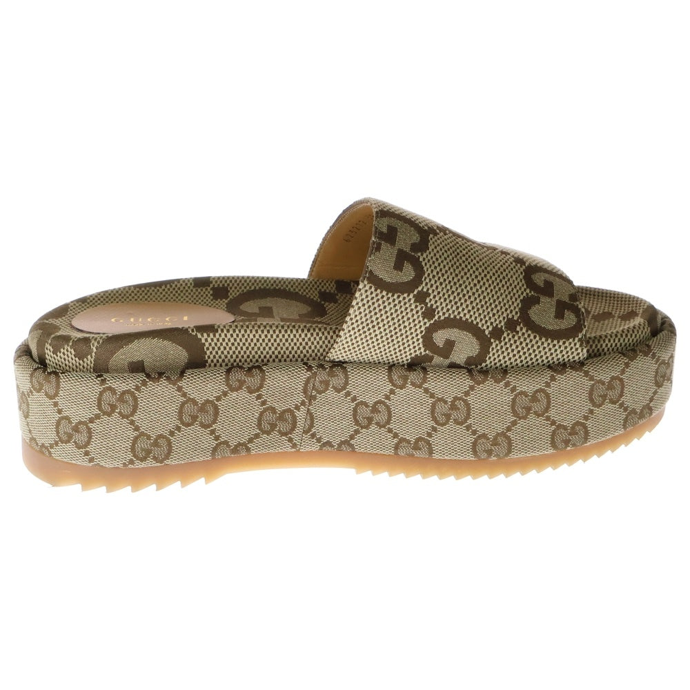 GUCCI(グッチ) プラットフォーム スライド サンダル ブラウン 623212 サイズ38