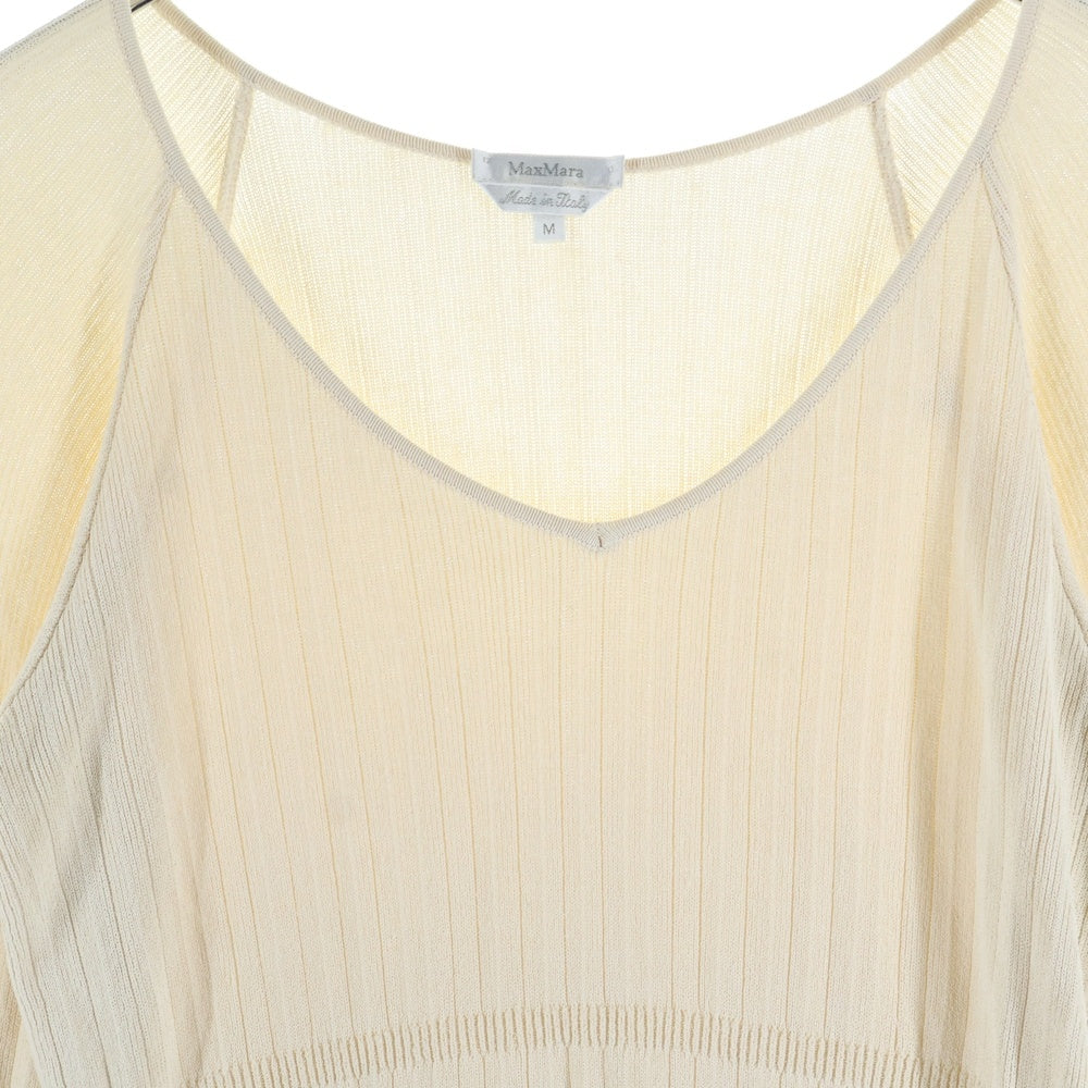 MaxMara(マックスマーラ) レーヨン長袖ニット オフホワイト M